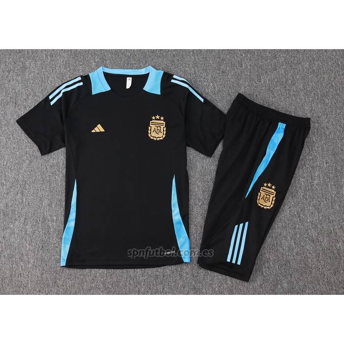 Chandal del Argentina Manga Corta 2024-2025 Negro - Pantalon Corto